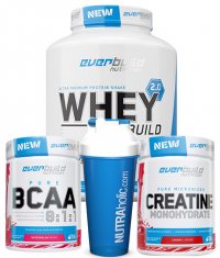 PROMO STACK EVERBUILD ΠΡΩΤΕΪΝΗ + ΚΡΕΑΤΙΝΗ + BCAA+ SHAKER